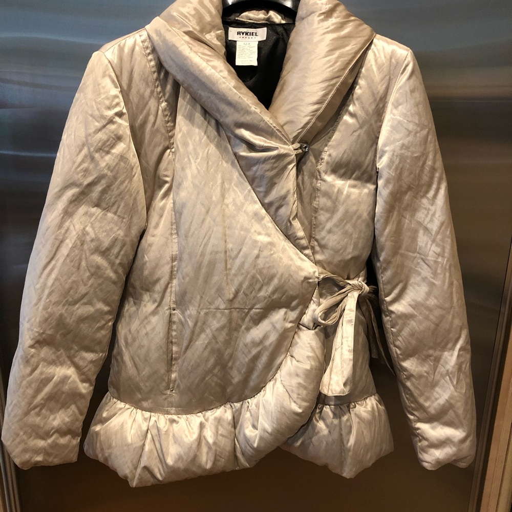 Girls size 12 Gold Sonia Rykiel puffer coat